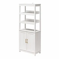 Mr.Kate Tess 2 Door Bookcase with Modular Storage Options, Ivory Oak