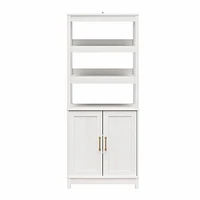 Mr.Kate Tess 2 Door Bookcase with Modular Storage Options, Ivory Oak