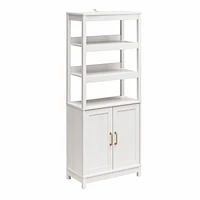 Mr.Kate Tess 2 Door Bookcase with Modular Storage Options, Ivory Oak