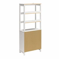 Mr.Kate Tess 2 Door Bookcase with Modular Storage Options, Ivory Oak