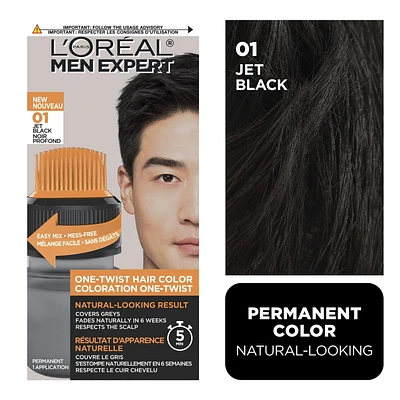 L'Oréal Paris Men Expert, Permanent Hair Color, 1un, Men Expert One-Twist Hair Colour for Men