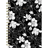 Cambridge® Small Weekly/Monthly Black & White Floral Planner, Planner