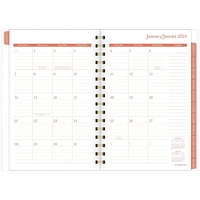 Cambridge® Small Weekly/Monthly Black & White Floral Planner, Planner