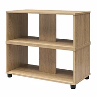 Mainstays Adjustable Side by Side or Stacking TV Stand for TVs up to 70 inches, Natural