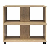 Mainstays Adjustable Side by Side or Stacking TV Stand for TVs up to 70 inches, Natural