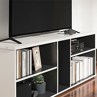 Novogratz Shadow Gaming TV Stand, White and Matte Black