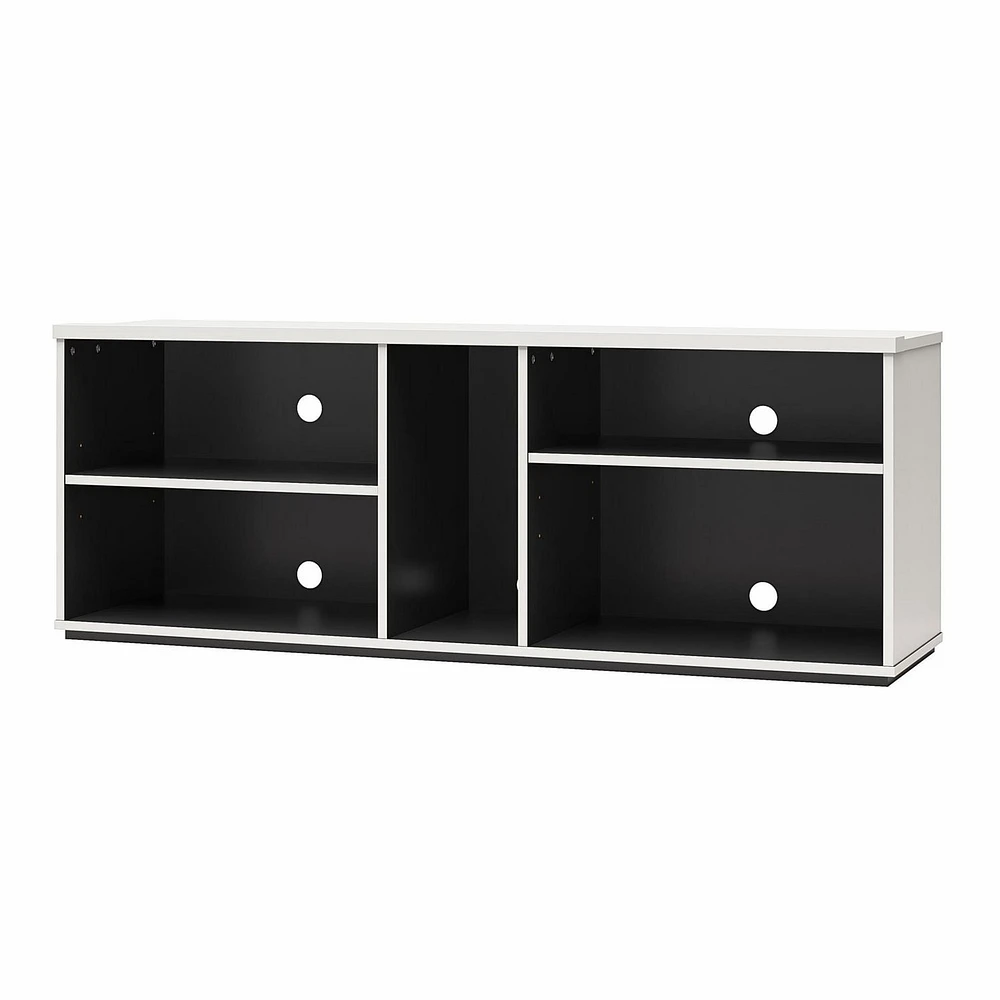 Novogratz Shadow Gaming TV Stand, White and Matte Black