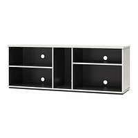 Novogratz Shadow Gaming TV Stand, White and Matte Black