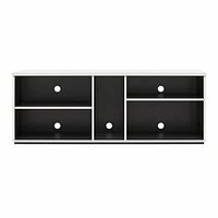 Novogratz Shadow Gaming TV Stand, White and Matte Black