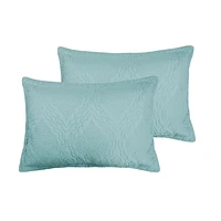 Marina Decoration Solid Embossed Pinsonic Coverlet Bedspread Bedding Ultra Soft Summer Quilt Set with Shams