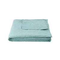 Marina Decoration Solid Embossed Pinsonic Coverlet Bedspread Bedding Ultra Soft Summer Quilt Set with Shams