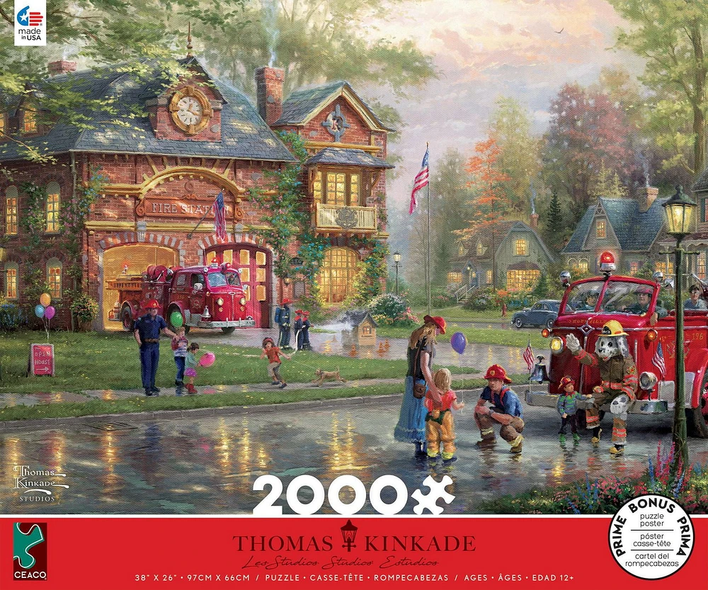 Ceaco Thomas Kinkade 2000-Piece Puzzle Firehouse