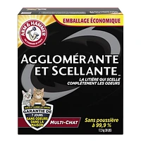 Litière Agglomérante et Scellante d'Arm & Hammer Multi-Chat pour chats 17,2 kg