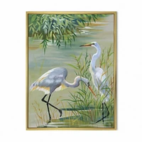 Designart Heron Birds I FLOAT FRAME WALL ART