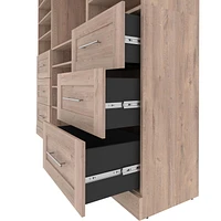 Bestar Pur 86W Closet Organizer  in rustic brown