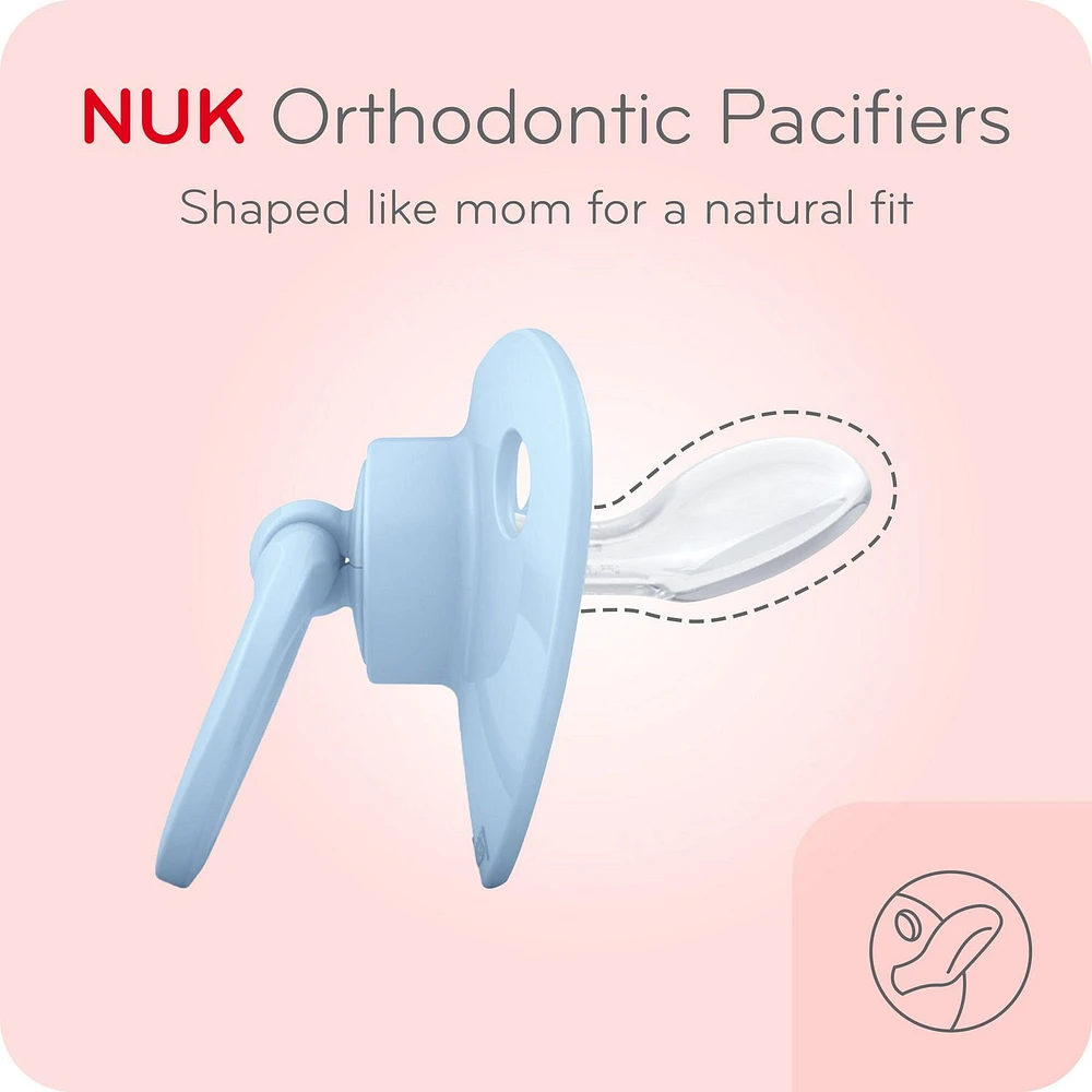 NUK Orthodontic Pacifier Value Pack, 0-6 Months, 3-Pack