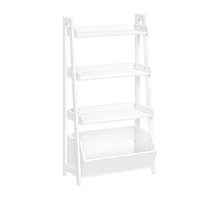 RiverRidge Home® Amery 4-Tier 24in Ladder Shelf with Open Storage Organizer - White