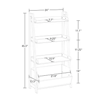 RiverRidge Home® Amery 4-Tier 24in Ladder Shelf with Open Storage Organizer - White