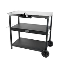 Expert Grill Superior Preparation Cart, Stainless Steel + Black, PCG2303W-C