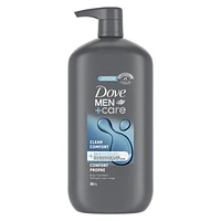 Dove Men+Care Hydrating Clean Comfort Body and Face Wash with 24hr Nourishing Micromoisture Technology Body Wash for Men 950 ml with Pump, 950mL