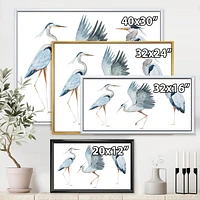 Designart Heron Birds II FLOAT FRAME WALL ART