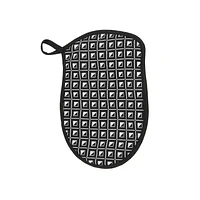 Silicon Print Pot Holder (Geo) (Black) - Set of 4