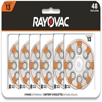 Rayovac Hearing Aid Size 13 Batteries, 48 Pack, Pack of 48 batteries