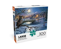 Buffalo Games - Large Pieces - Nighttime Hockey Match - 300 Piece Jigsaw Puzzle