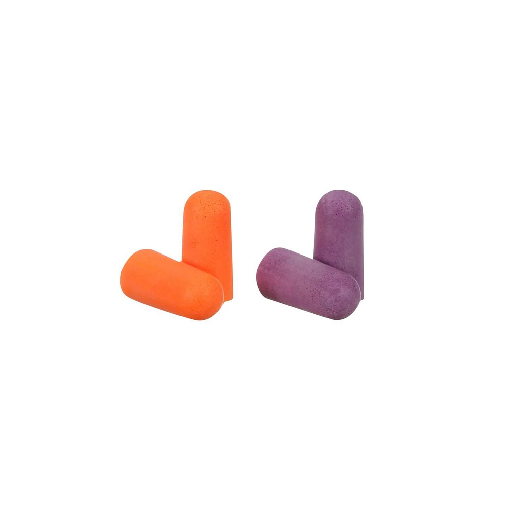 3M™ Disposable Earplugs 92059H80-DC, 32 dB NRR, Purple & Orange, Disposable Earplugs