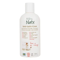 Eco by Naty Ecocert Certified Gentle Baby Bath Foam for Sensitive Skin with Organic & Natural Ingredients - Free from Nasty Chemicals, 6 x 6.7 Fl. Ounce (Tear Free Bubble Bath)