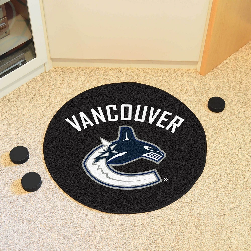 NHL Vancouver Canucks Hockey Puck Rug