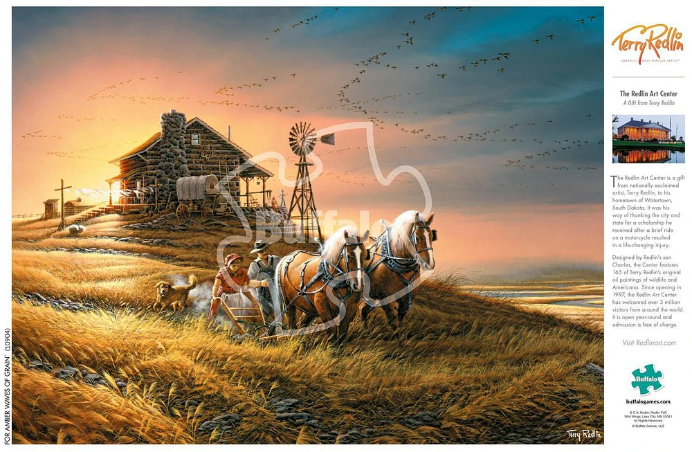 Buffalo Games - Terry Redlin - For Amber Waves of Grain - 1000 Piece Jigsaw Puzzle