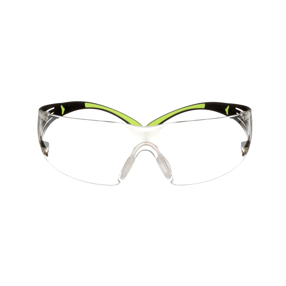 3M™SecureFit™ 400 Series Safety Eyewear SF400M-WV-4-PS, Black Frame, Green Accent, Mirror Anti-scratch Lens