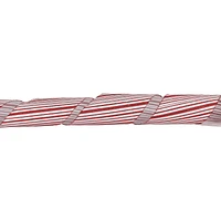 Holiday Time 6 inch x 20 feet Striped Ribbon, Red & White