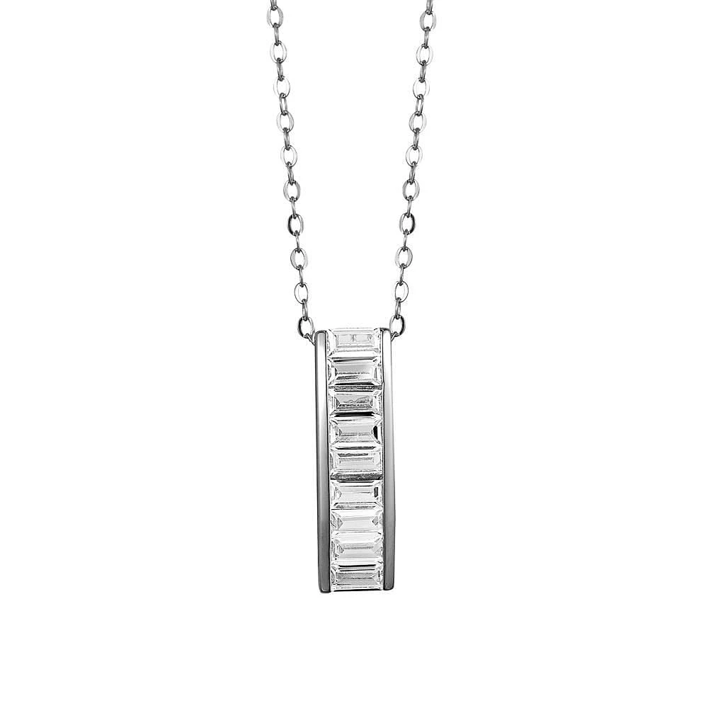 Pendentif Charisma avec zircons cubiques baguettes en argent sterling