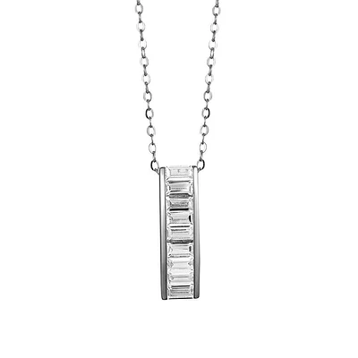 Pendentif  Charisma avec zircons cubiques baguettes en argent sterling