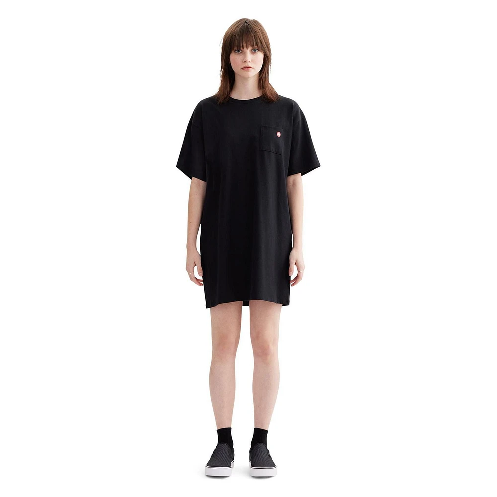 AIRWALK WOMEN’S TEE SHIRT DRESS IN BLACK