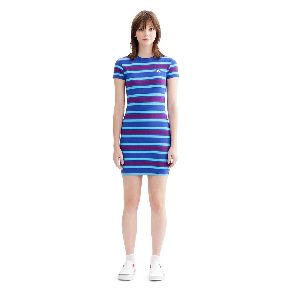 AIRWALK FEMME ROBE CÔTELÉE RAYÉE