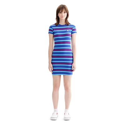 AIRWALK FEMME ROBE CÔTELÉE RAYÉE