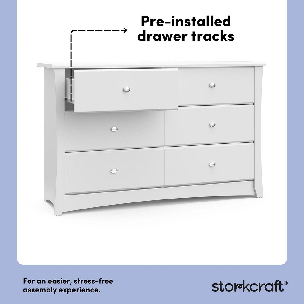 Commode Double à 6 Tiroirs Crescent de Storkcraft