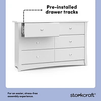Commode Double à 6 Tiroirs Crescent de Storkcraft