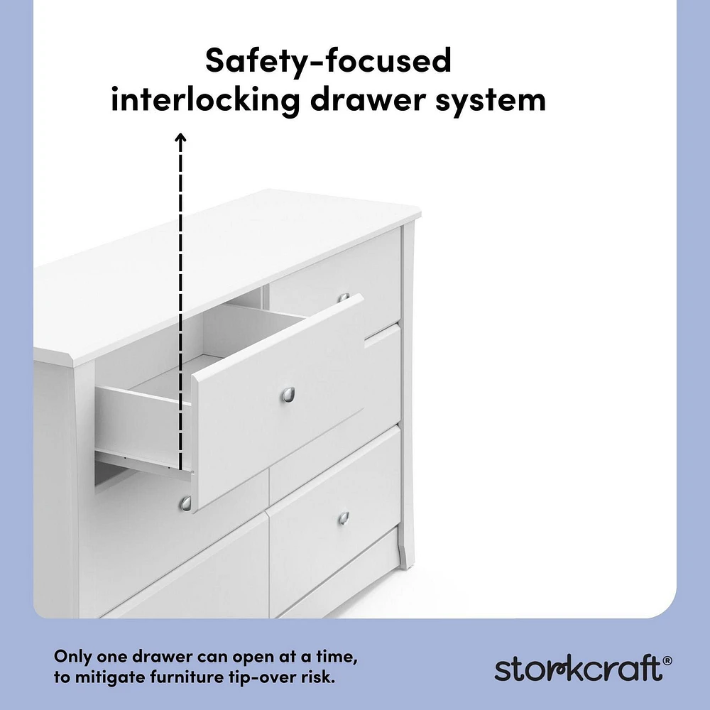 Commode Double à 6 Tiroirs Crescent de Storkcraft