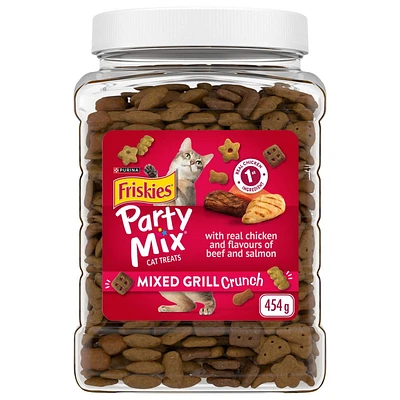 Friskies Party Mix Croquant Grillade Gâteries pour Chats 454g
