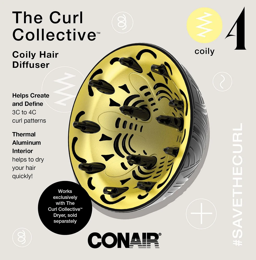 The Curl Collective™  Coily Hair Diffusser<br>