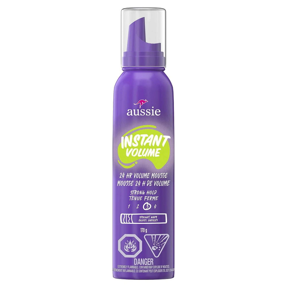 Aussie Instant Volume Mousse, 24-hour Volume Mousse, 170G