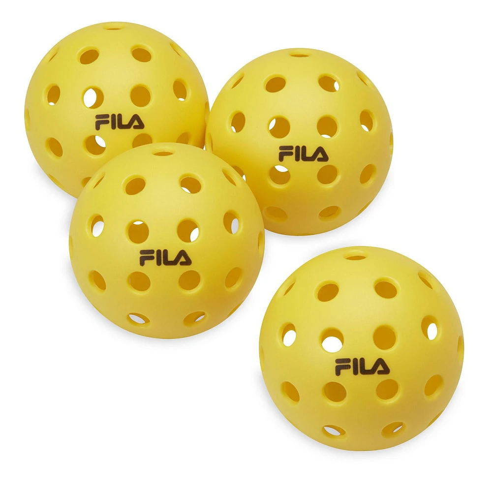 Fila Outdoor Pickleballs 4-Pack-Yellow