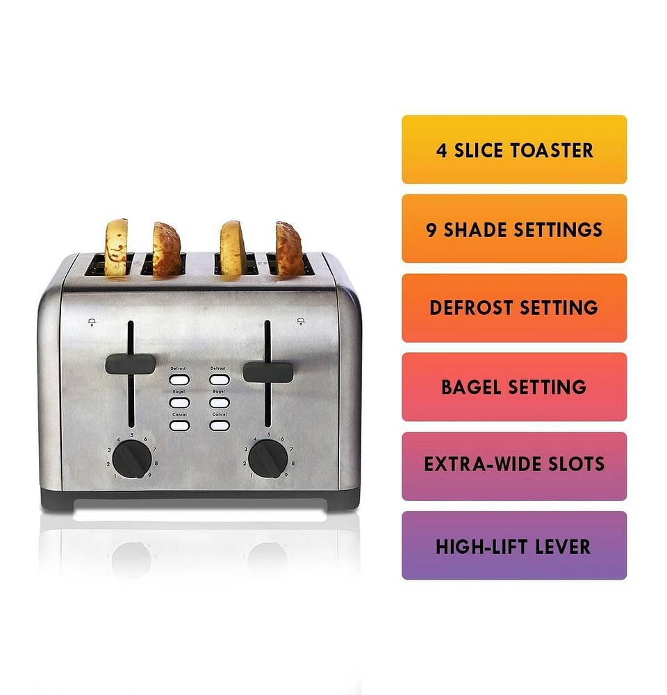 Kenmore® 4-Slice Toaster with Dual Controls, Stainless Steel