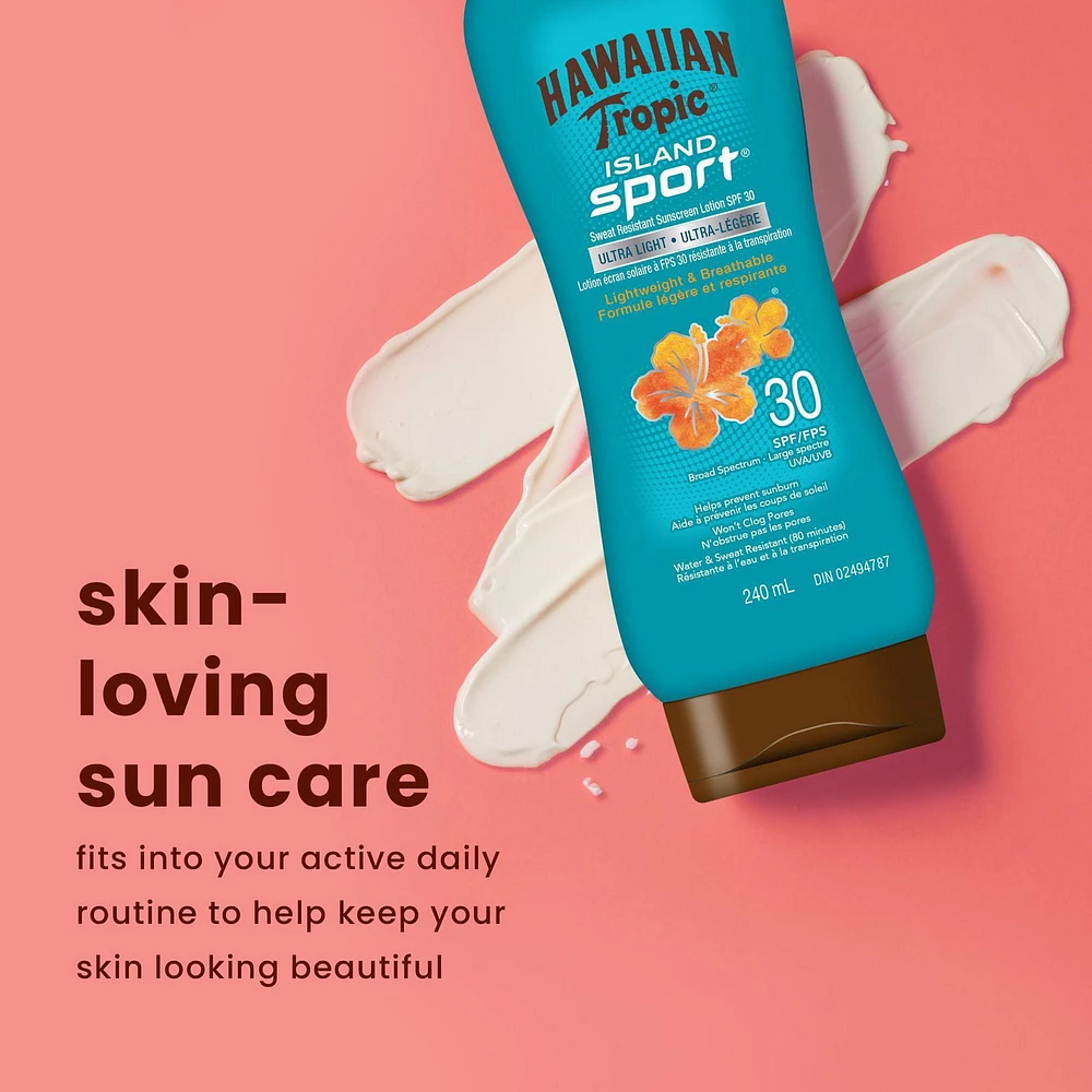 Hawaiian Tropic® Island Sport® Sweat Resistant Sunscreen Lotion, SPF 30, 240mL