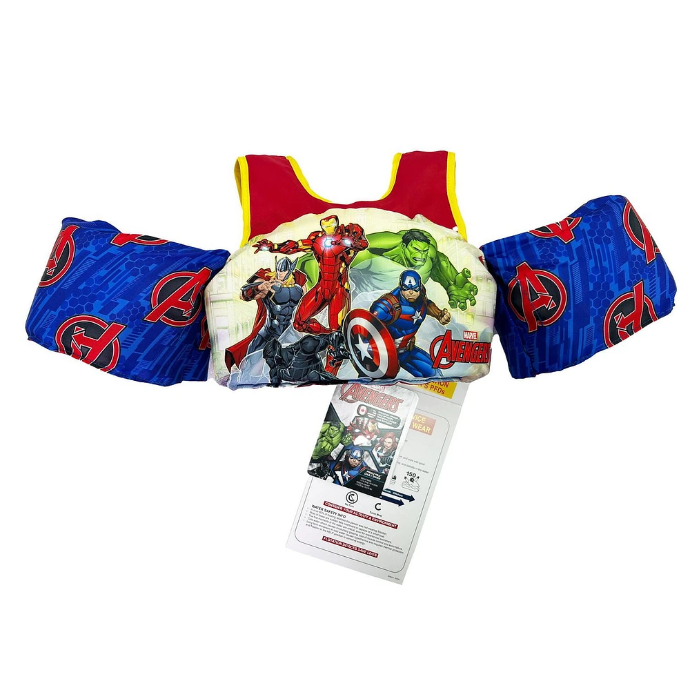 Marvel Avengers Paddle Pal Patented Swim Jacket, WEIGHT: 33-55 lbs (15-25 kg)