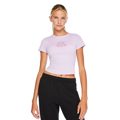 No Boundaries Women's Rib Baby Tee